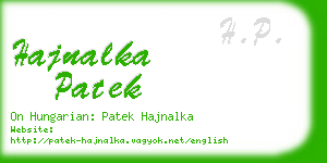 hajnalka patek business card